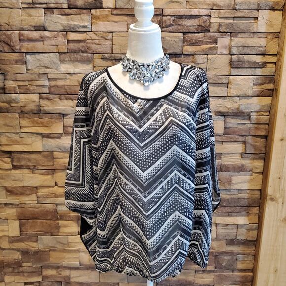 1Z BYER BLOUSON COLOR BLACK SLEEVELESS POLYESTER SIZE 3X - Picture 1 of 7